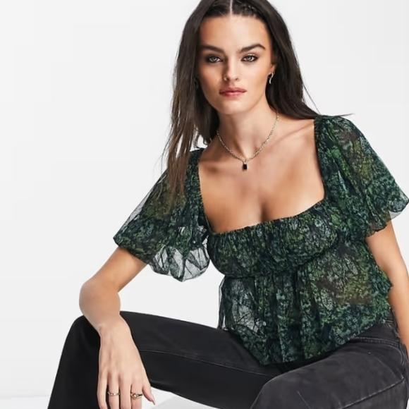 Free People Penelope Smock Top - Picture 2 of 5